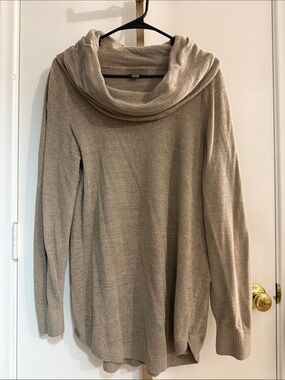 Barefoot Dreams Taupe Cowl Neck Sweater